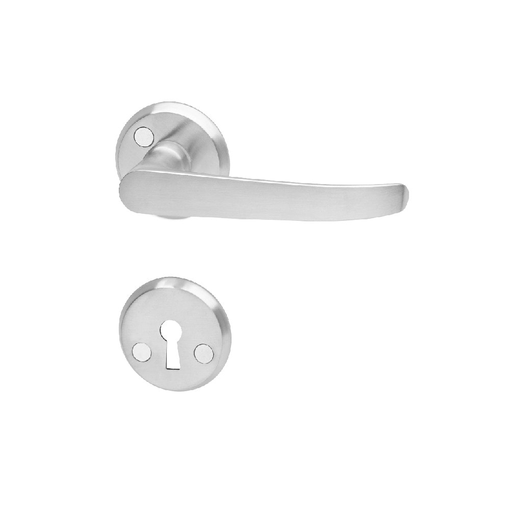 Habo A1871 dørgreb indvendig med nøgleskilt børstet krom