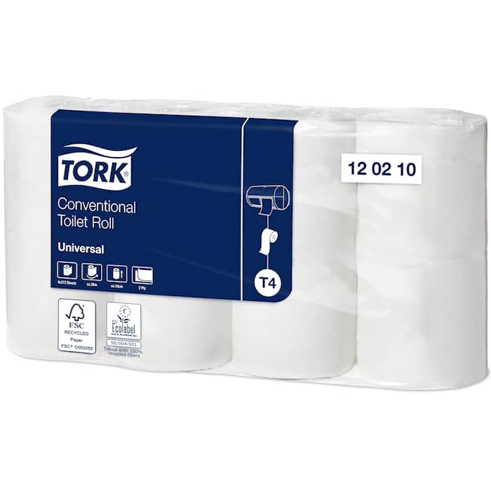 Tork Toiletpapir T4 Universal 120210, 2-lags, Natur 64x38,1 m