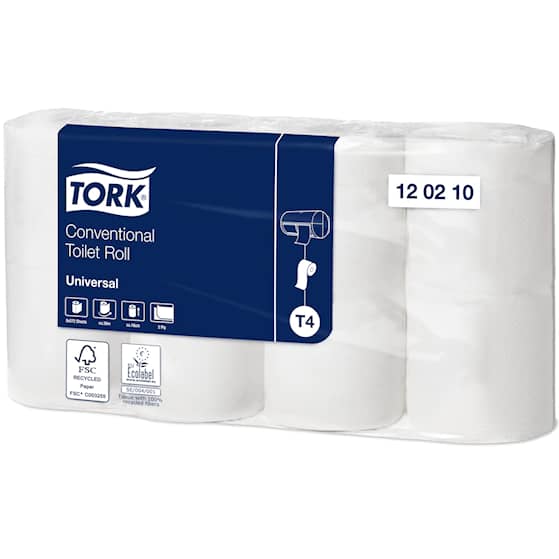 Tork Toiletpapir T4 Universal 120210, 2-lags, Natur 64x38,1 m