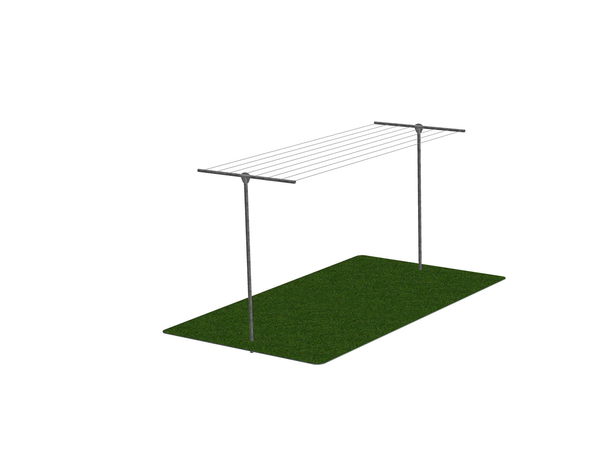 Varax 100 tørrestativ pulverlakeret grå 150 x 220 cm