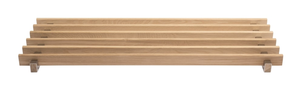 Lastein by Hoigaard Norline hylde 6 lameller sort/rustfri 100 x 30,5 cm