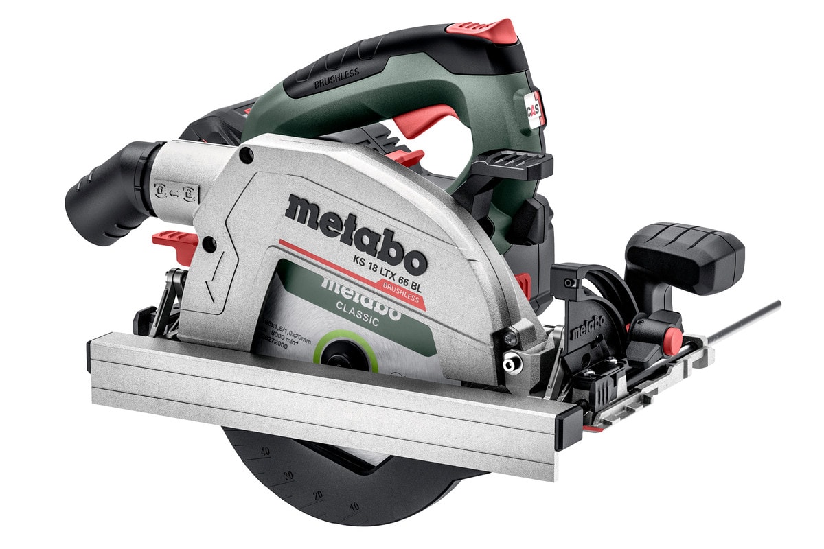 Metabo rundsav KS 18 LTX 66 BL med 2x8Ah batterier og lader