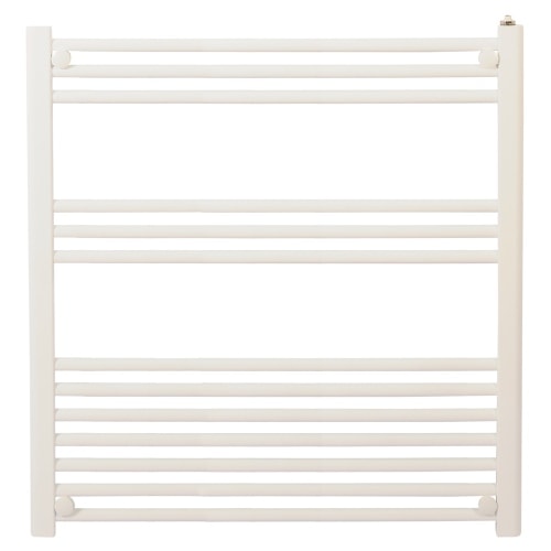 Kriss Space Light håndklædetørrer i hvid 800 x 800 mm. Centermål 750 mm