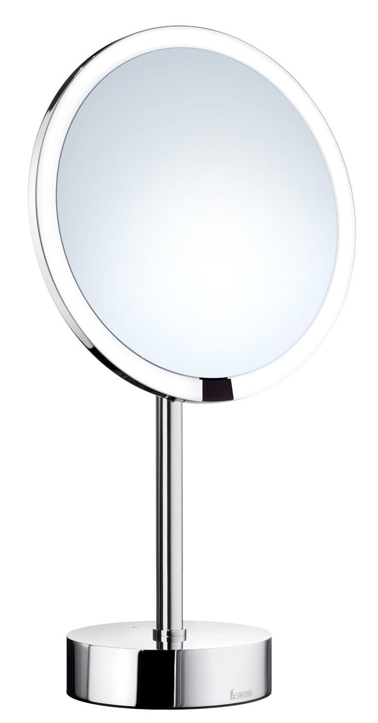 Smedbo Outline LED barber/sminkespejl krom genopladelig x7