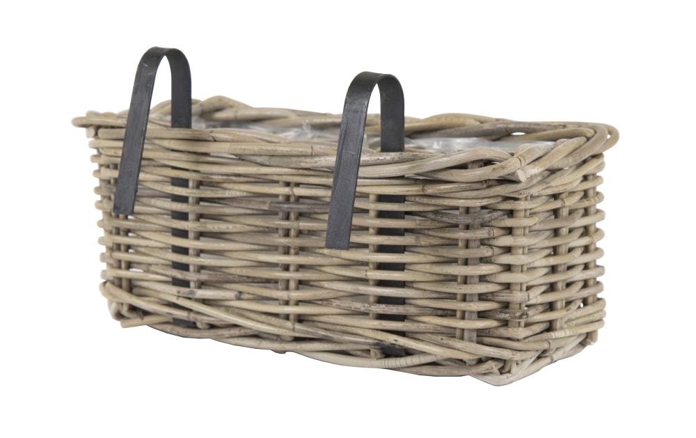Laura altankasse med kroge L35 x B17 x H15 cm - Potter, Havedyrkning