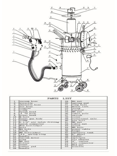 Hawk Slangekobling til Sandblæseaggregat m/genanvendelse