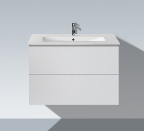 Duravit L-Cube vaskeskab med 2 skuffer i hvidhøjglans. Bredde 102 cm.