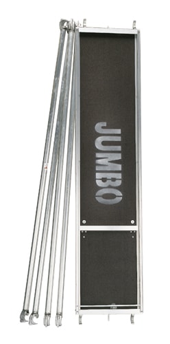 Jumbo platformsæt med gelænder. 74 x 178 cm.Tilfolde- og rullest. 101781SK