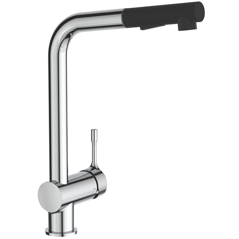 Ideal Standard Ceralook køkkenarmatur krom/sort med udtræk