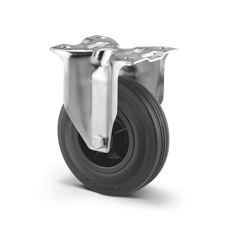 Kongamek sort massive gummihjul 3478PRR160P63