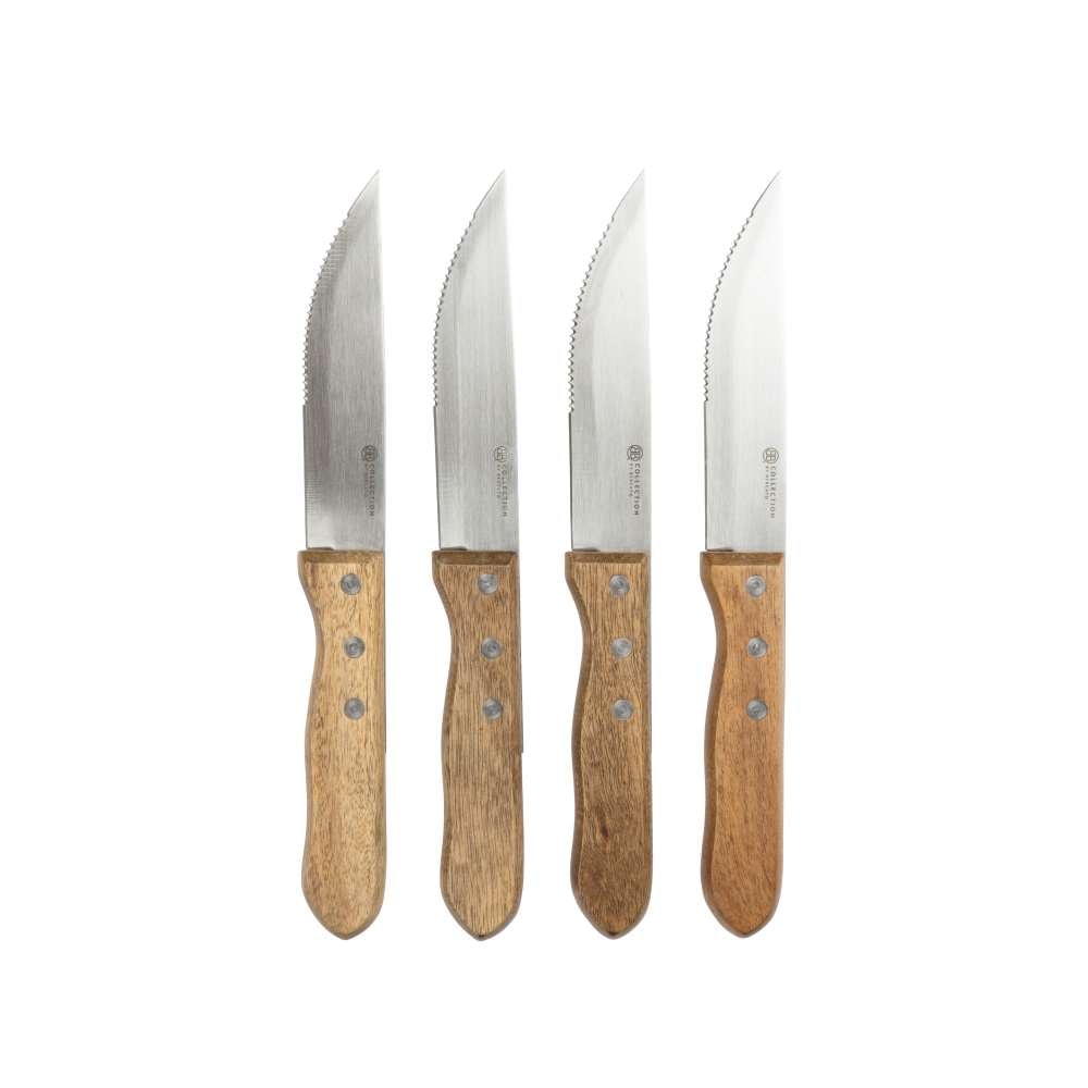 Bercato BBQ steakknive i rustfri stål 4-pak