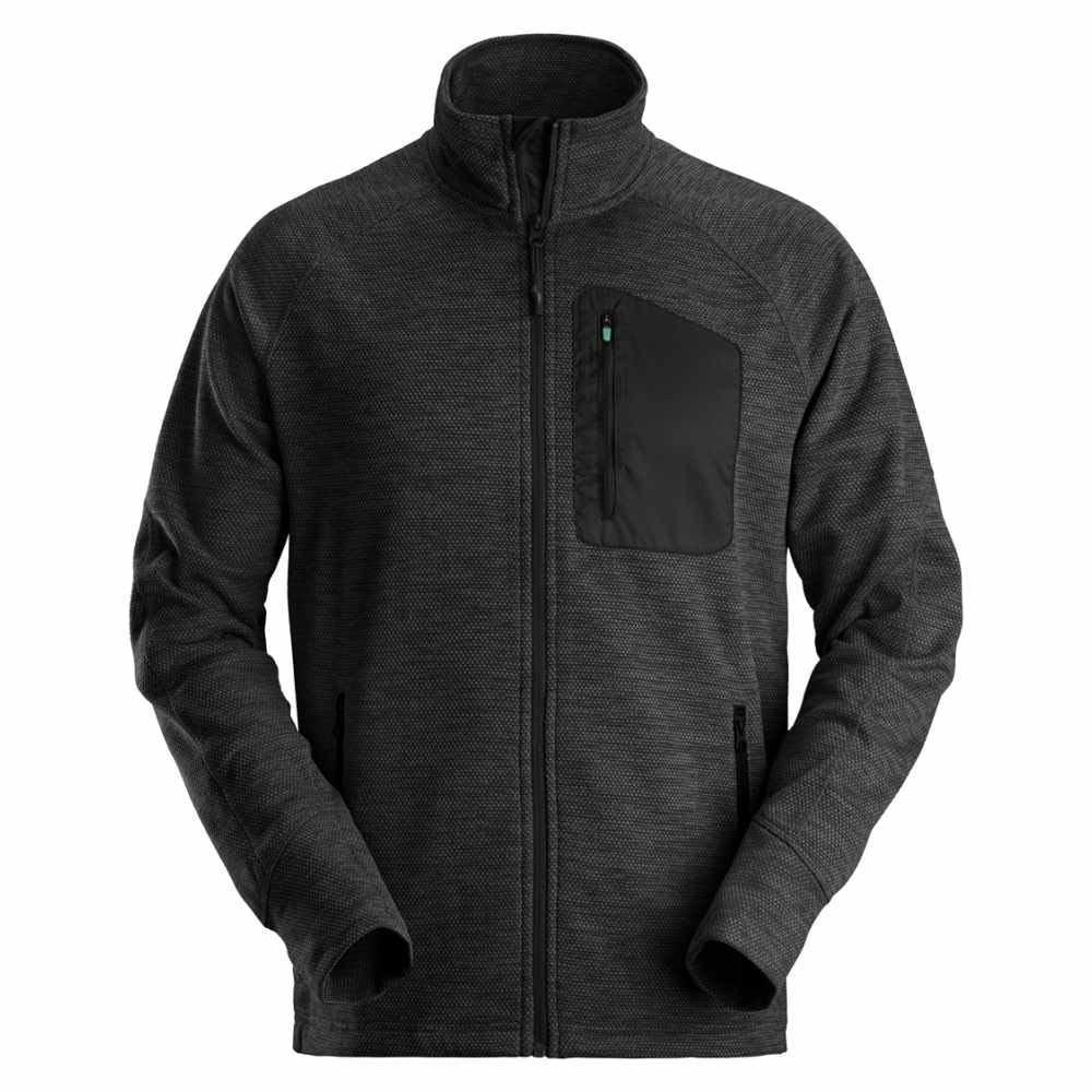 Snickers 8042 FlexiWork fleecejakke sort str. xxxl