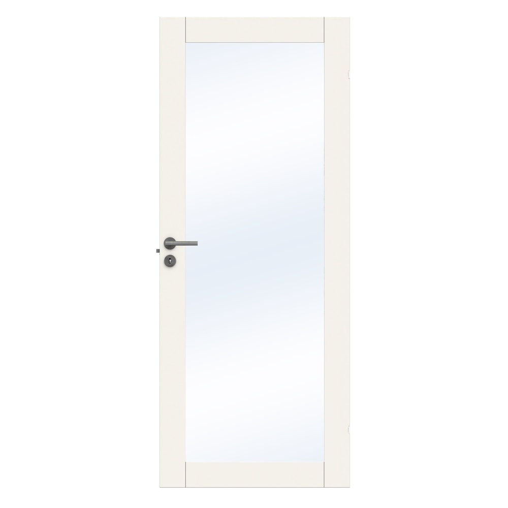 Swedoor Purity GW01L 40 mm hvid massiv fyld.dør m. glas 92,5x204 cm (10x21)