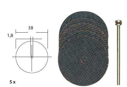 Proxxon skæreskiver Ø 38 mm. 5 stk.Proxxon nr. 28818