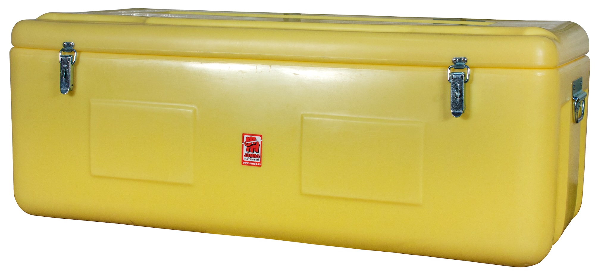 Jumbo slagfast transport- og værktøjskasse indv.mål 1075 x 525 x 320 mm.