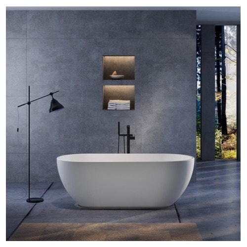 Bathlife Trygg fritstående badekar ovalt 150 cm