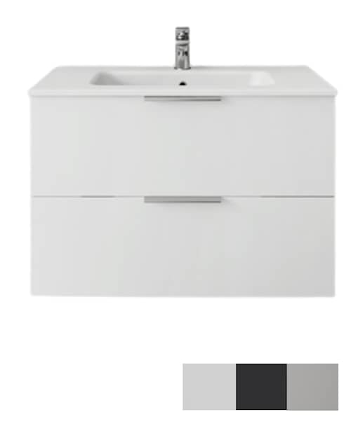 Hafa Shape Compact vaskeskab i mat hvid med 2 skuffer 60 cm