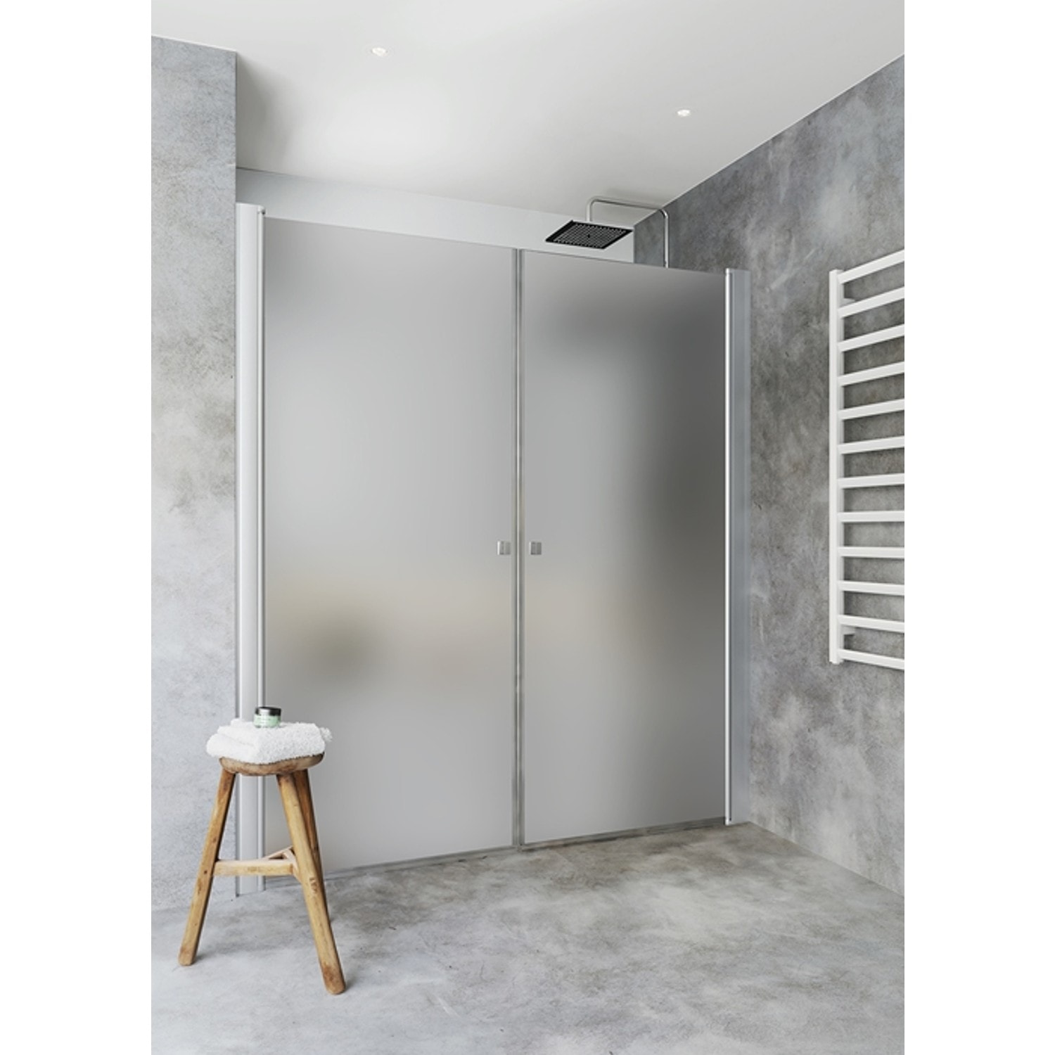 Hafa Igloo Pro bruseniche dobbelt i mat glas bruseniche 90 x 90 x 200 cm