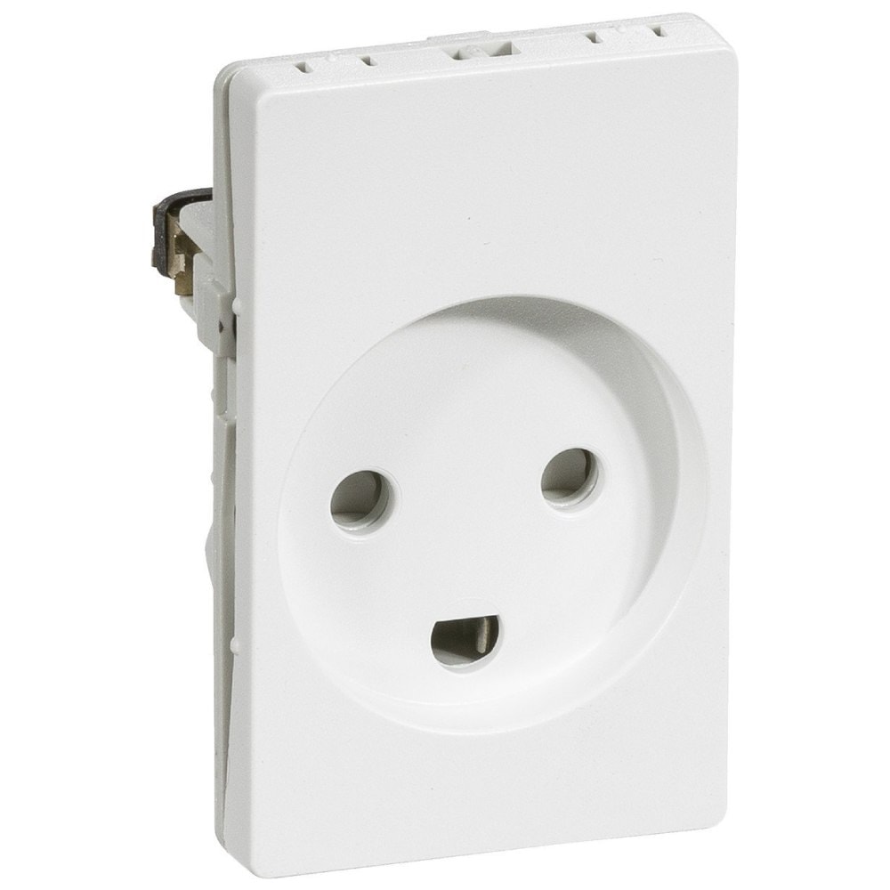 LK Fuga stikkontakt 1 1/2 modul hvid 2-pol med jord