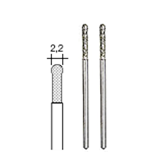 Proxxon diamantslibestift kugle 2,2 mm til glas, sten og granit 2 stk.