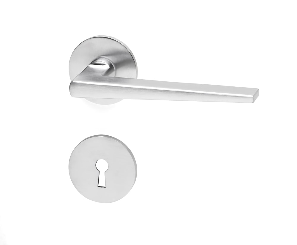 Habo Edmonton dørgreb børstet alu inkl. dørgrebsroset og nøgleskilt