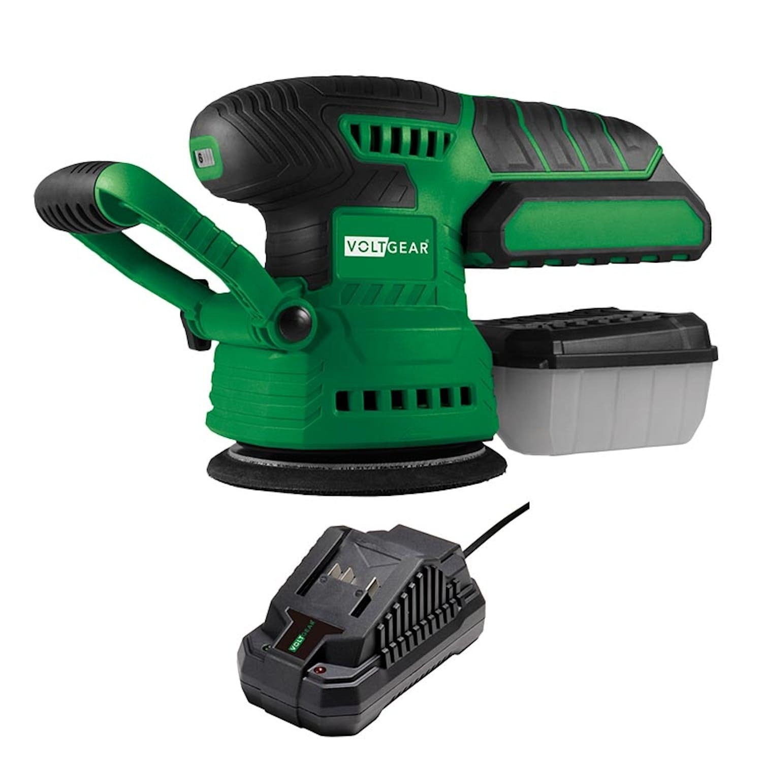 Voltgear Plus 20V excentersliber med 2,0 Ah batteri og lader