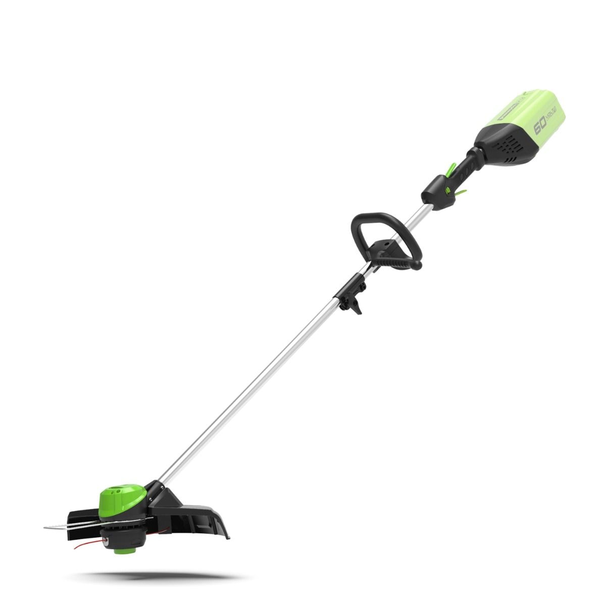 Greenworks GD60LT trimmer 60V med rundt håndtag uden batteri og lader