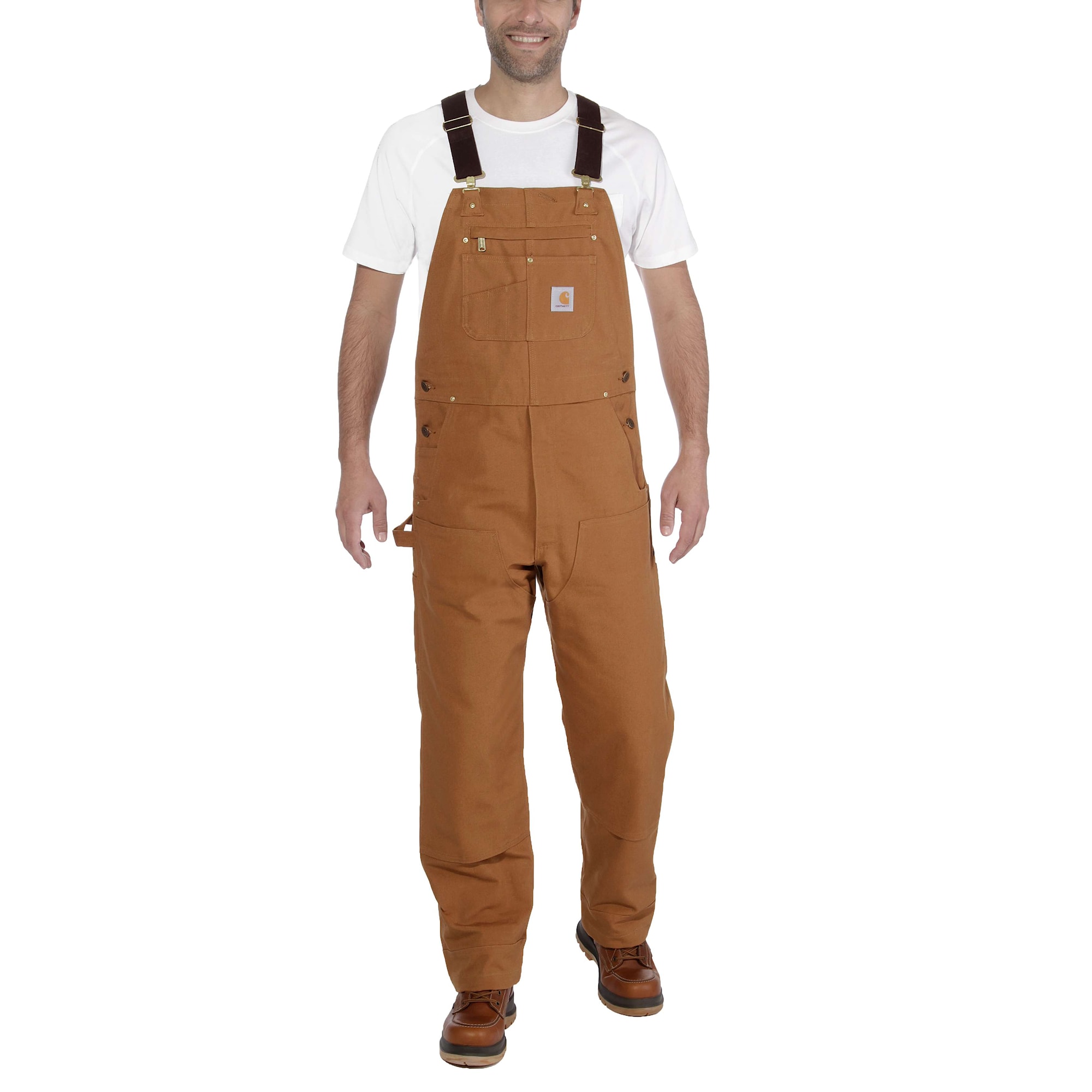 Carhartt Bib Suspender Pants Men's Carhartt® Brown W50/L32