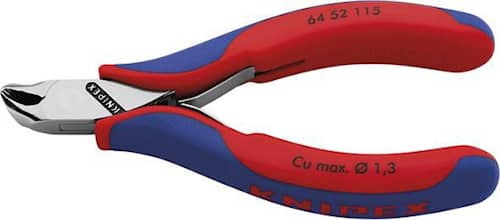 Knipex elektronik-forbidetang flad vinklet med flerkomponent greb 115 mm