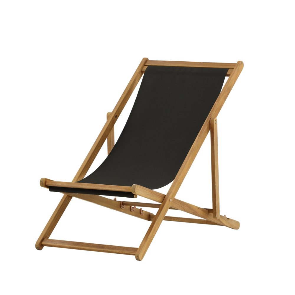 Venture Design Peachy strandstol i natur akacietræ/sort