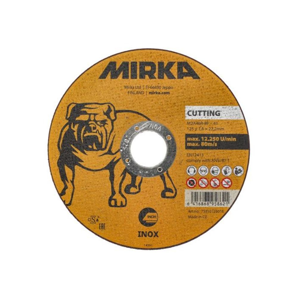 Mirka INOX skæreskive 1,6 x 125 mm