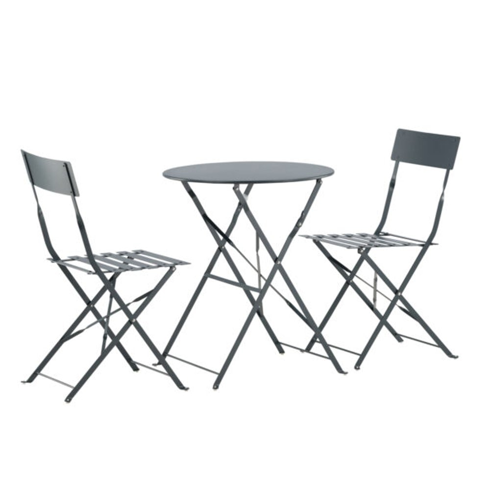 Venture Design Marseille cafesæt i mørkegrå, foldbart