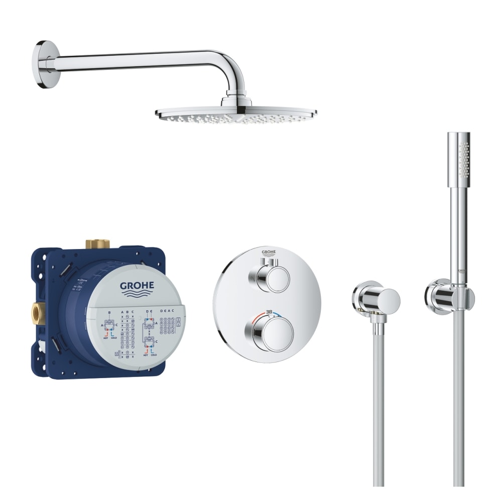 Grohe Perfekt Rainshower Cosmopolitan 210 brusesystem til indbygning
