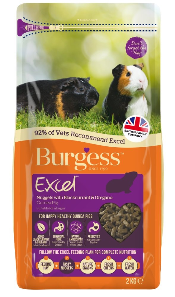 Burgess Excel Guinea Pig Blackcurrant & Oregano tilskudsfoder 10 kg