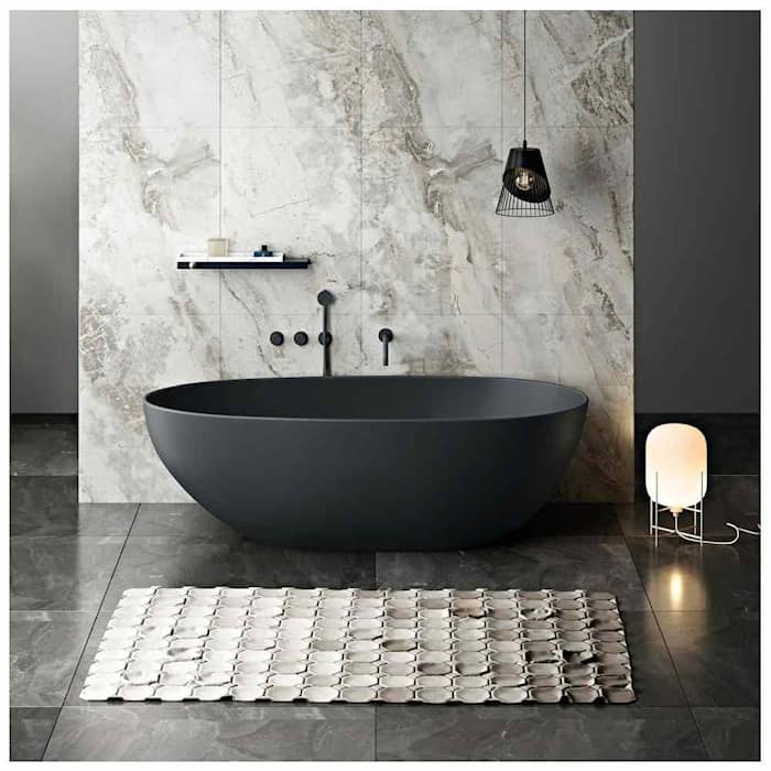 Bathlife Klok C912 fritstående badekar sort 84 x 180 cm