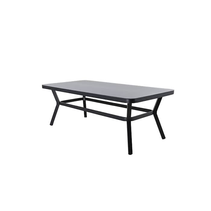 Venture Design Virya spisebord i sort alu med grå glas