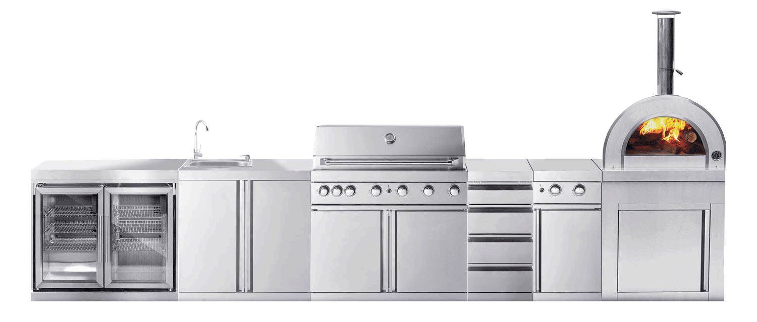 Myoutdoorkitchen Stainless Collection Kansas fritstående udekøkken rustfri