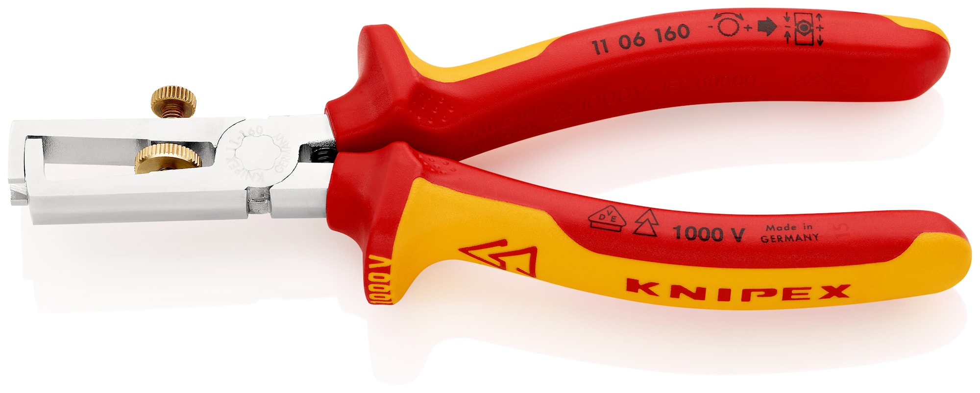 Knipex VDE 1000V afisoleringstang universal, forkromet 160 mm