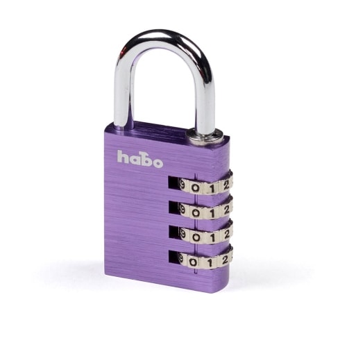 Habo hængelås massiv aluminium lilla 38 mm 203-40