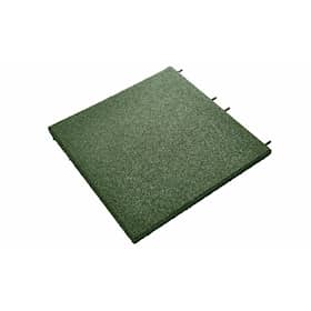 Rias Unisoft gummiflise i grøn med monteringsdyvler 50 x 50 x 3 cm