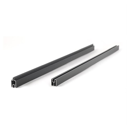 Kirkedal Hegn Alu Design top/bundskinne sort 25 x 35 x 1800 mm