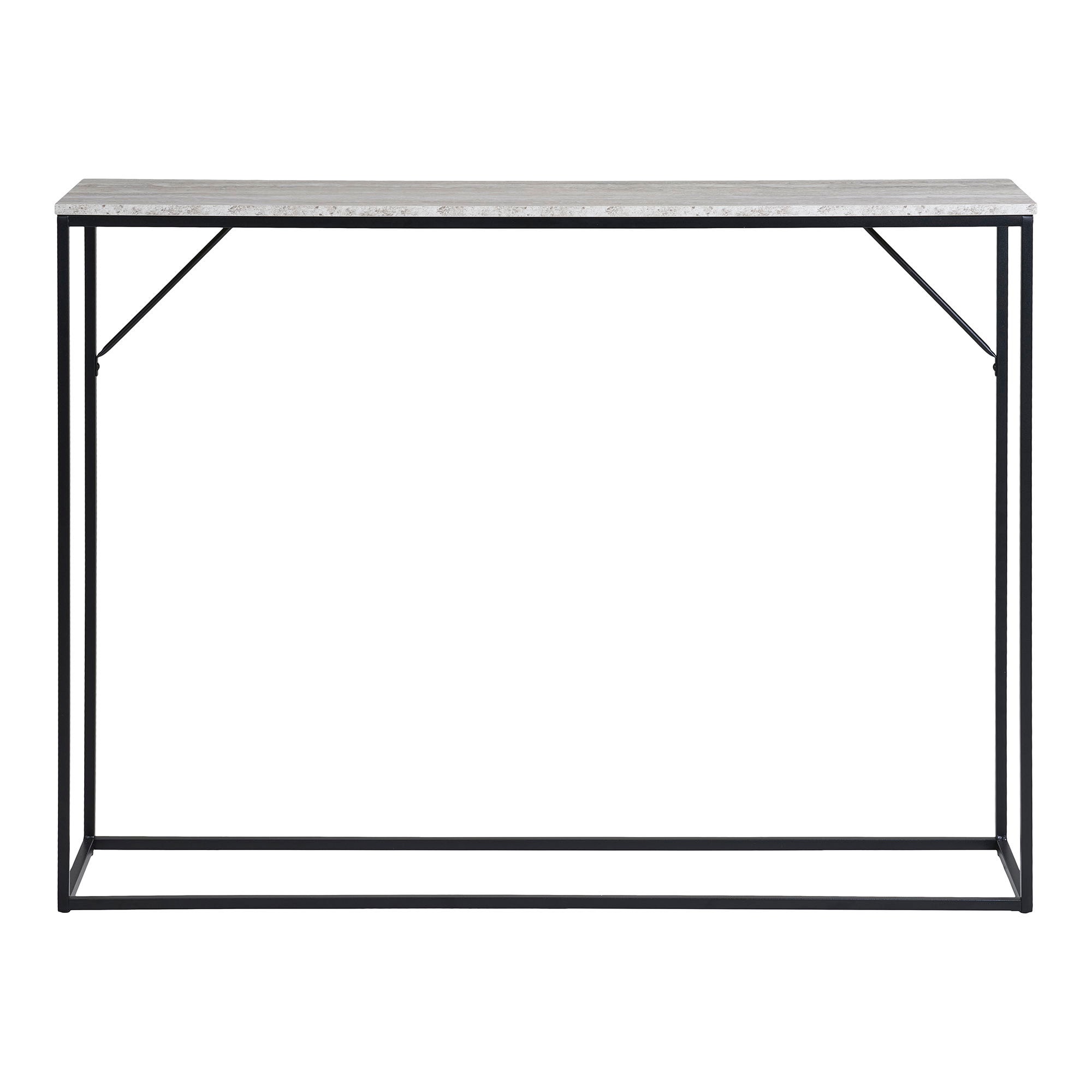 House Nordic Vita konsolbord i travertin-look/sort stel 1 hylde 110 x 26 x 80 cm