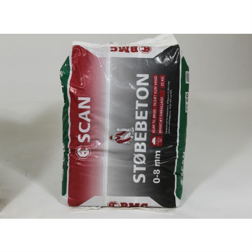 Scan Støbebeton 0-8 mm sæk à 25 kg i plastsæk