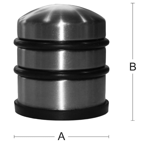 Habo Dørstopper børstet stål Ø:65 x 72 mm
