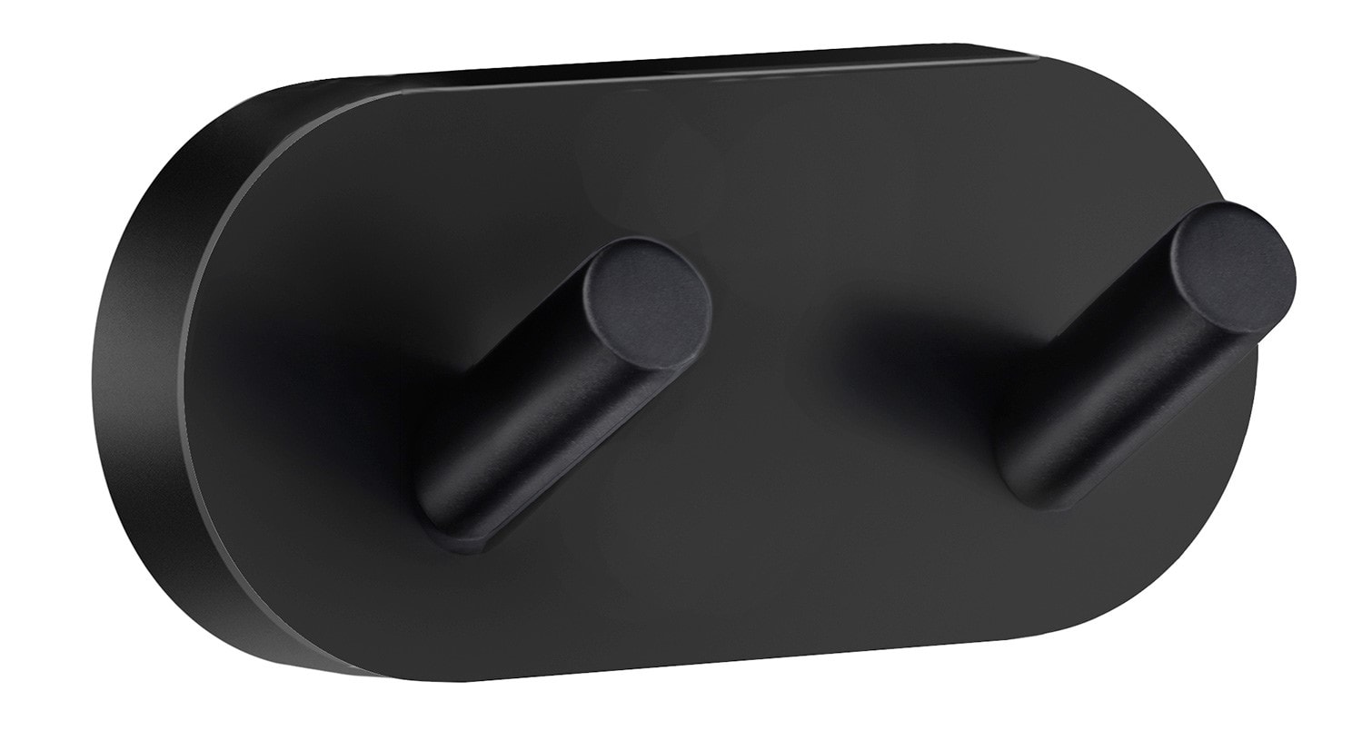 Smedbo Home håndklædeskrog, dobbelt L90 mm sort.jp