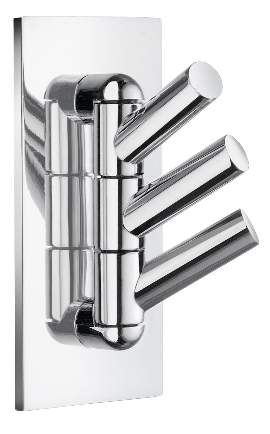 Beslagsboden trippelkrog i krom, svingbar selvklæbende
