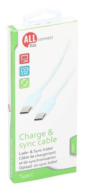 Allride Connect 2,0 ladekabel USB-C til USB-C 1,2 meter