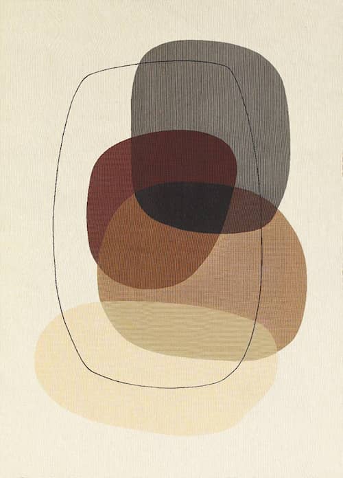 Svanefors Bonad vægtæppe i beige oval 100 x 127 cm
