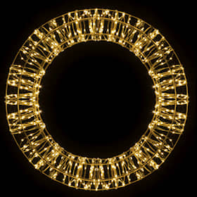 Fairybell 400 LED Warm White lyskrans i guldtråd 30 cm