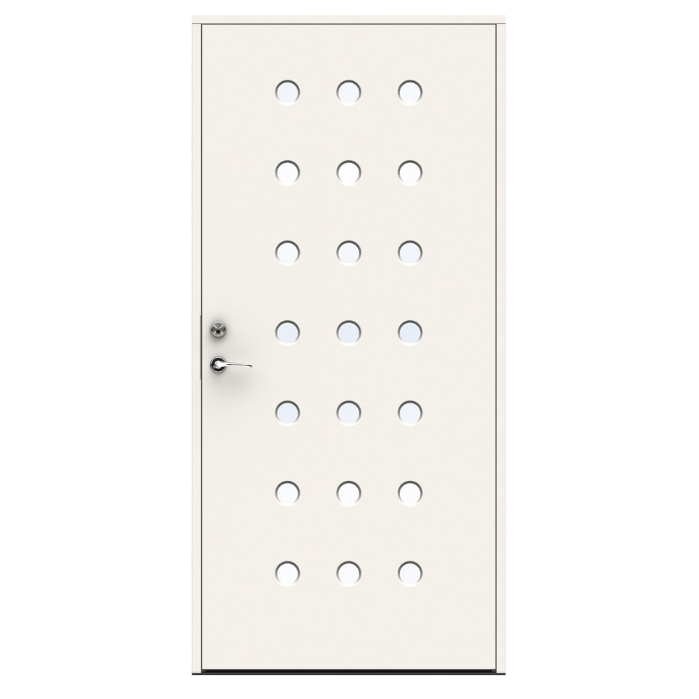 Yderdør, Swedoor Character DOMINO Indadg. m/karm HVID H. Udv. karmmål 948x2115 mm